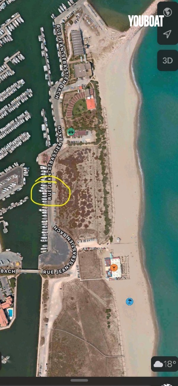 Place de port Saint Cyprien 18m x 5,3m à louer et à vendre -  - 35.888 €